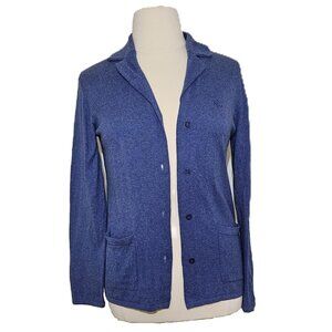 Ralph Lauren Black Label Ladies Cotton Cashmere Blazer-style Cardigan Indigo M